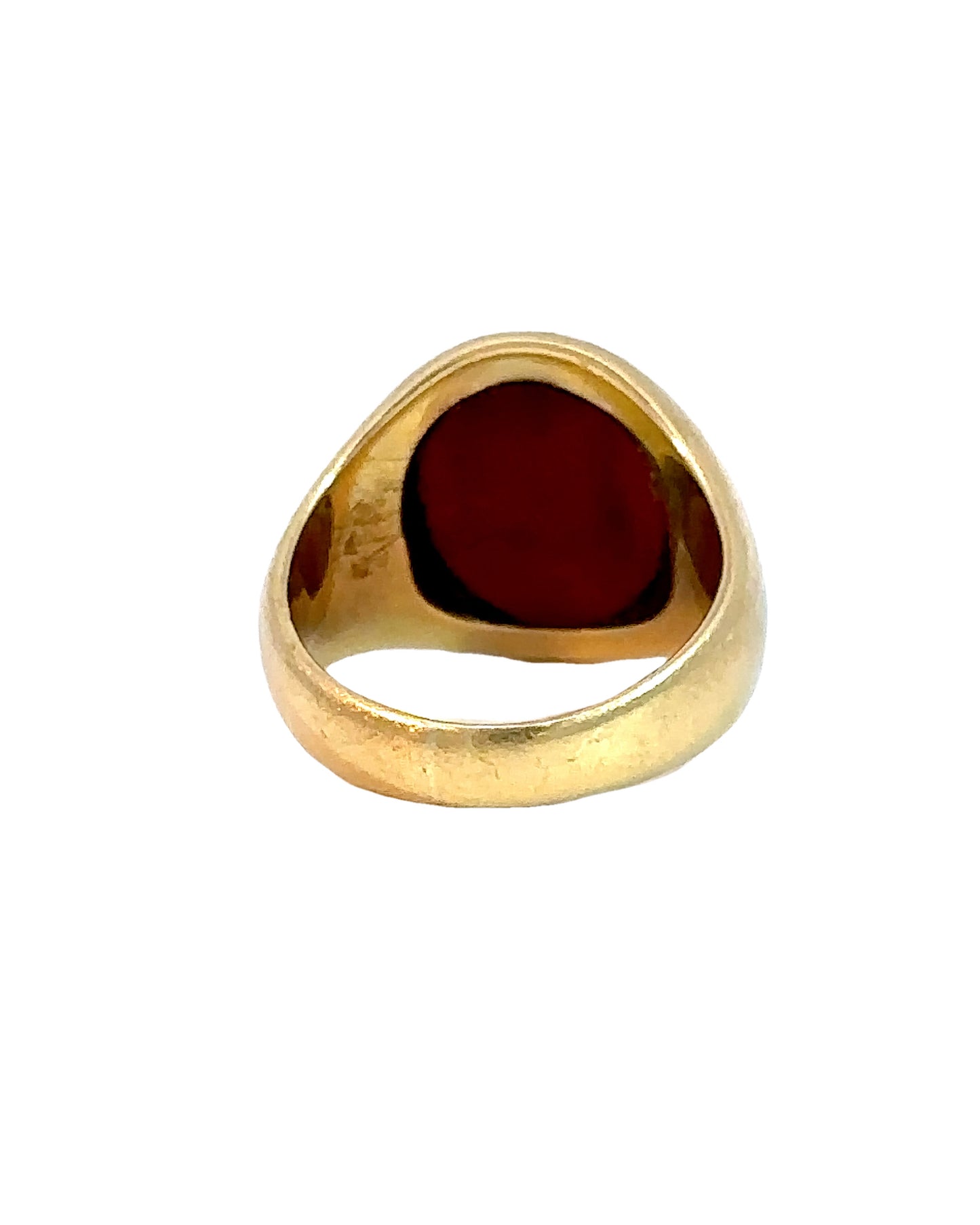 Vintage 18k Yellow Gold Sardonyx UK Signet Ring