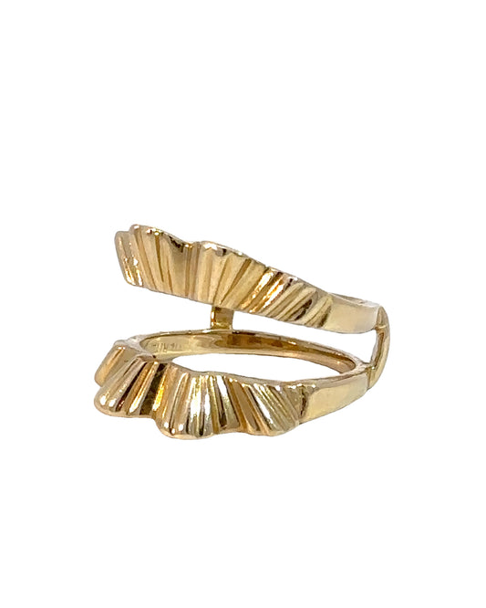 Vintage 14k Yellow Gold Flared Ring Jacket