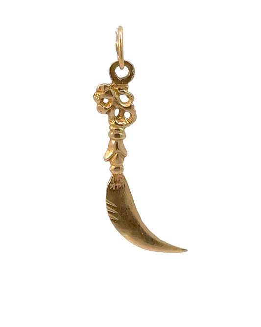 Vintage 14k Yellow Gold Sword Pendant