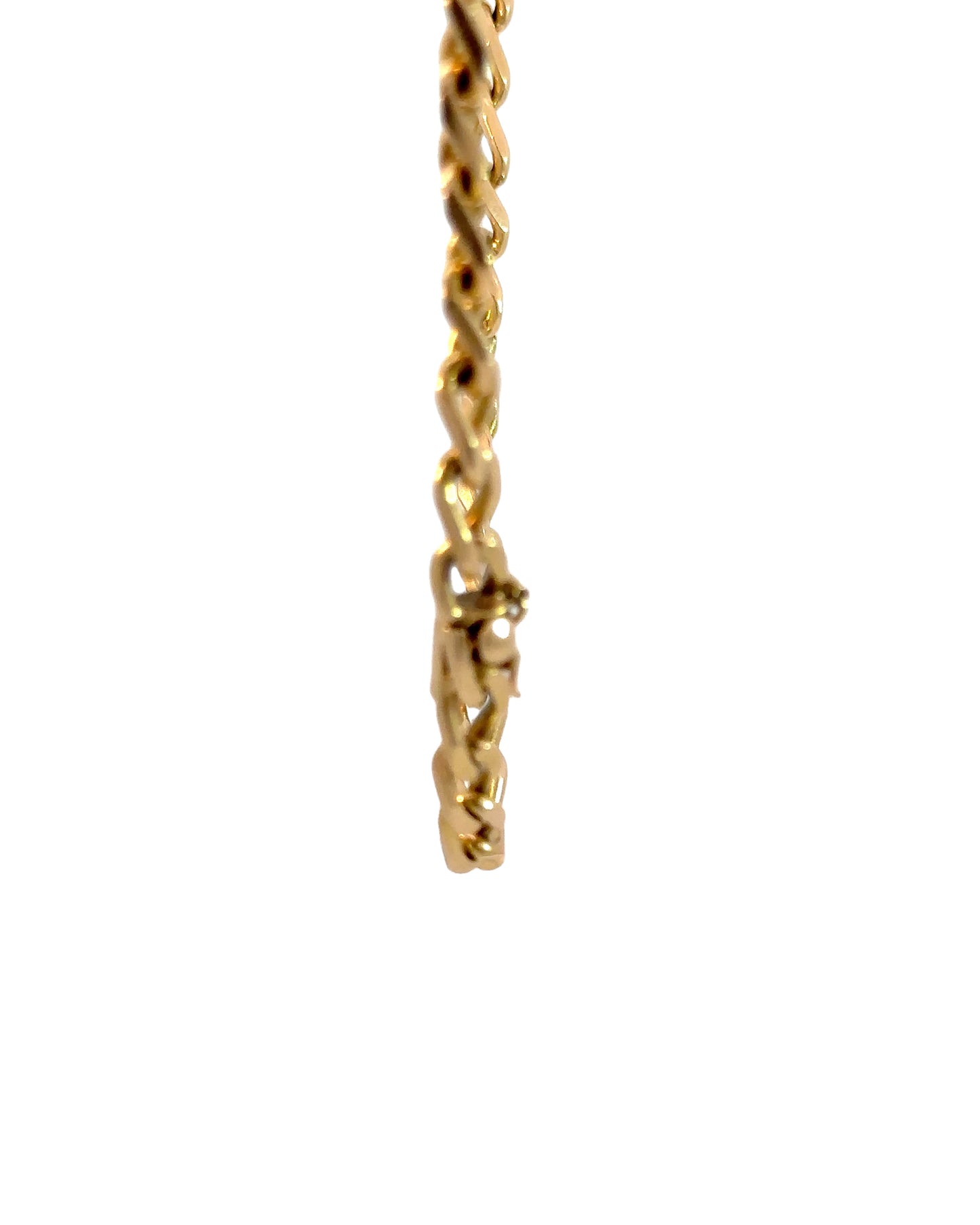 Vintage 18k Yellow Gold Open Curb Link Chain