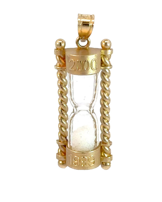 Retro 14k 1999-2000 Y2K Hourglass Pendant