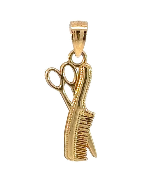 Vintage 14k Yellow Gold Hairstylist Charm