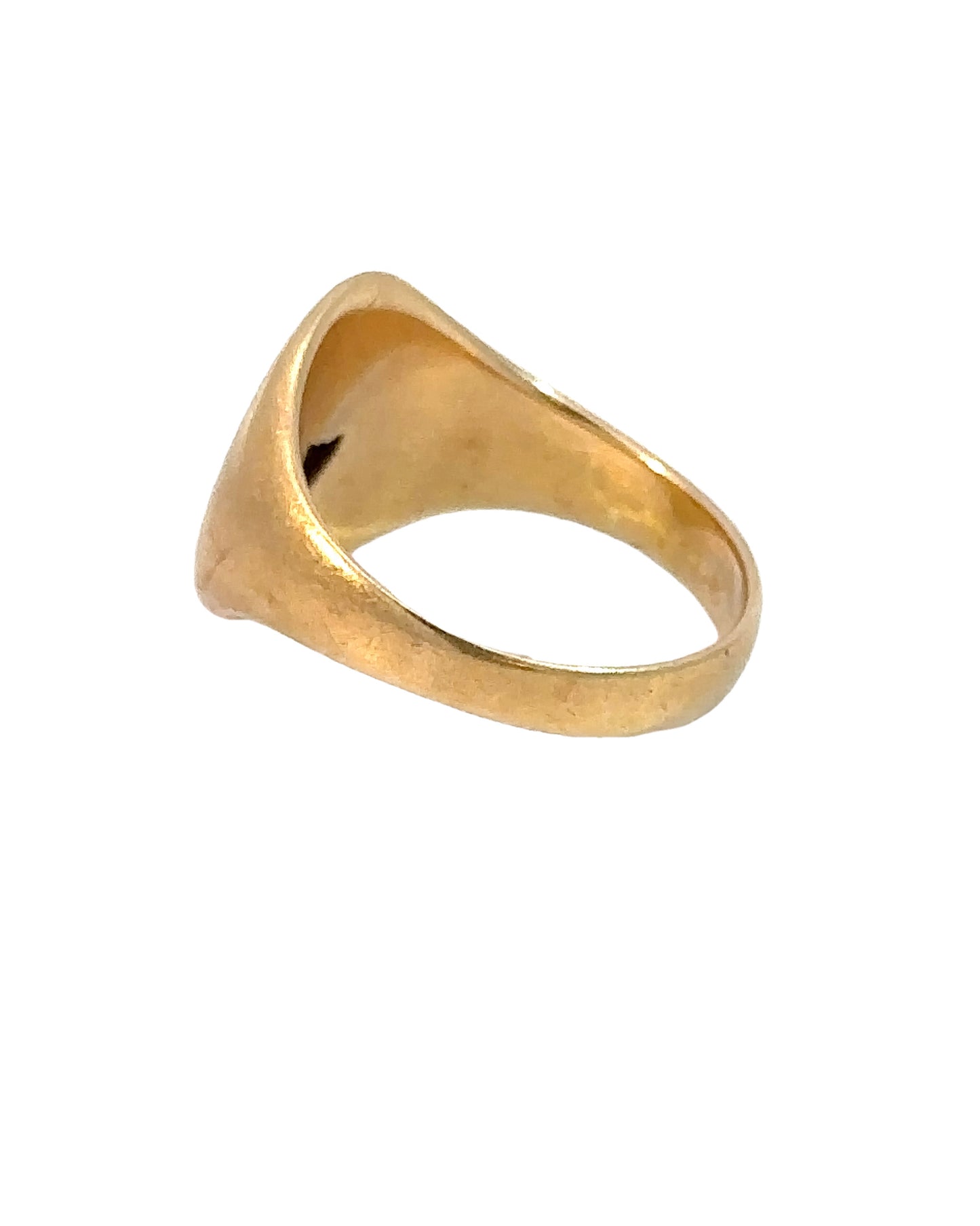 Antique 14k Yellow Gold Faded Dragon Signet Ring