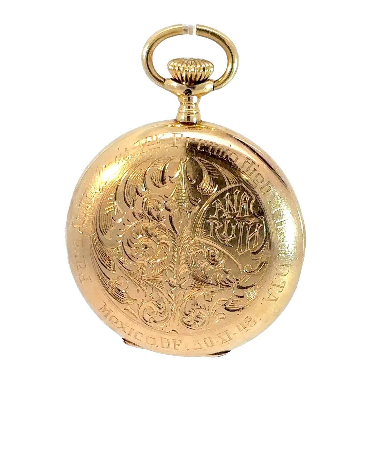 Antique Enamel, Diamond, and 18k Yellow Gold Longines Pocket Watch