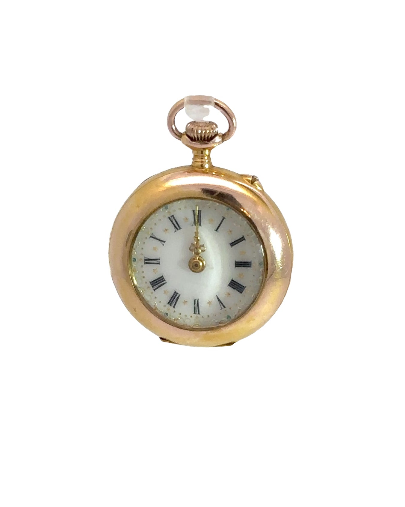 Antique 18k Yellow Gold Diamond Butterfly Pocketwatch