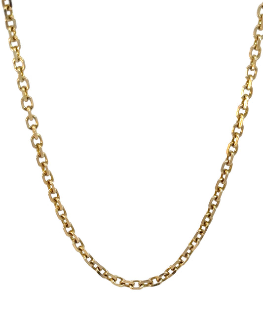 Vintage 14k Yellow Gold Rounded Biker Link Chain