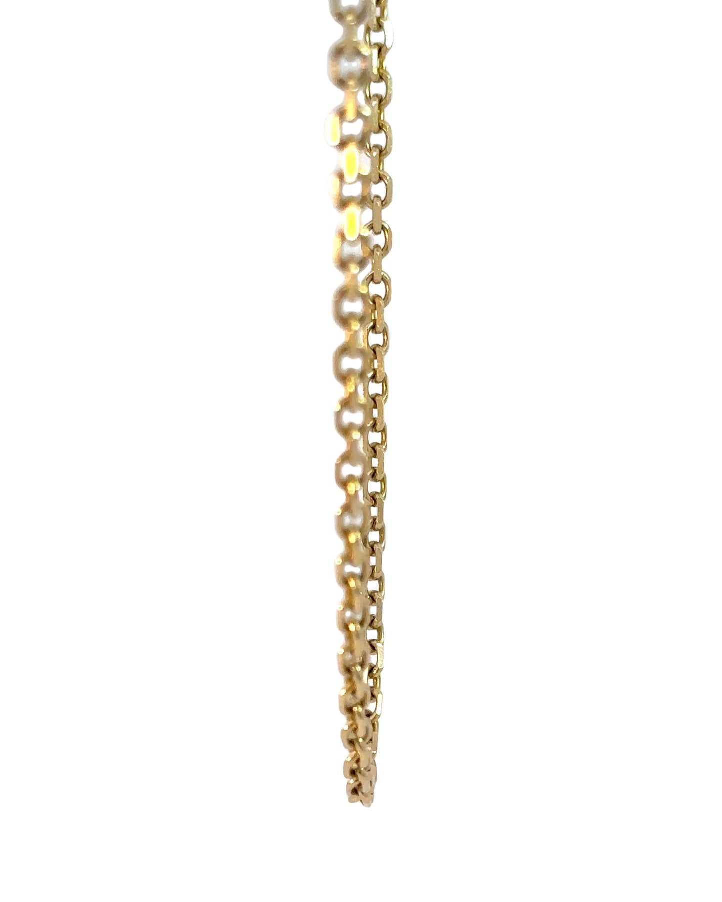 Vintage 14k Yellow Gold Rounded Biker Link Chain