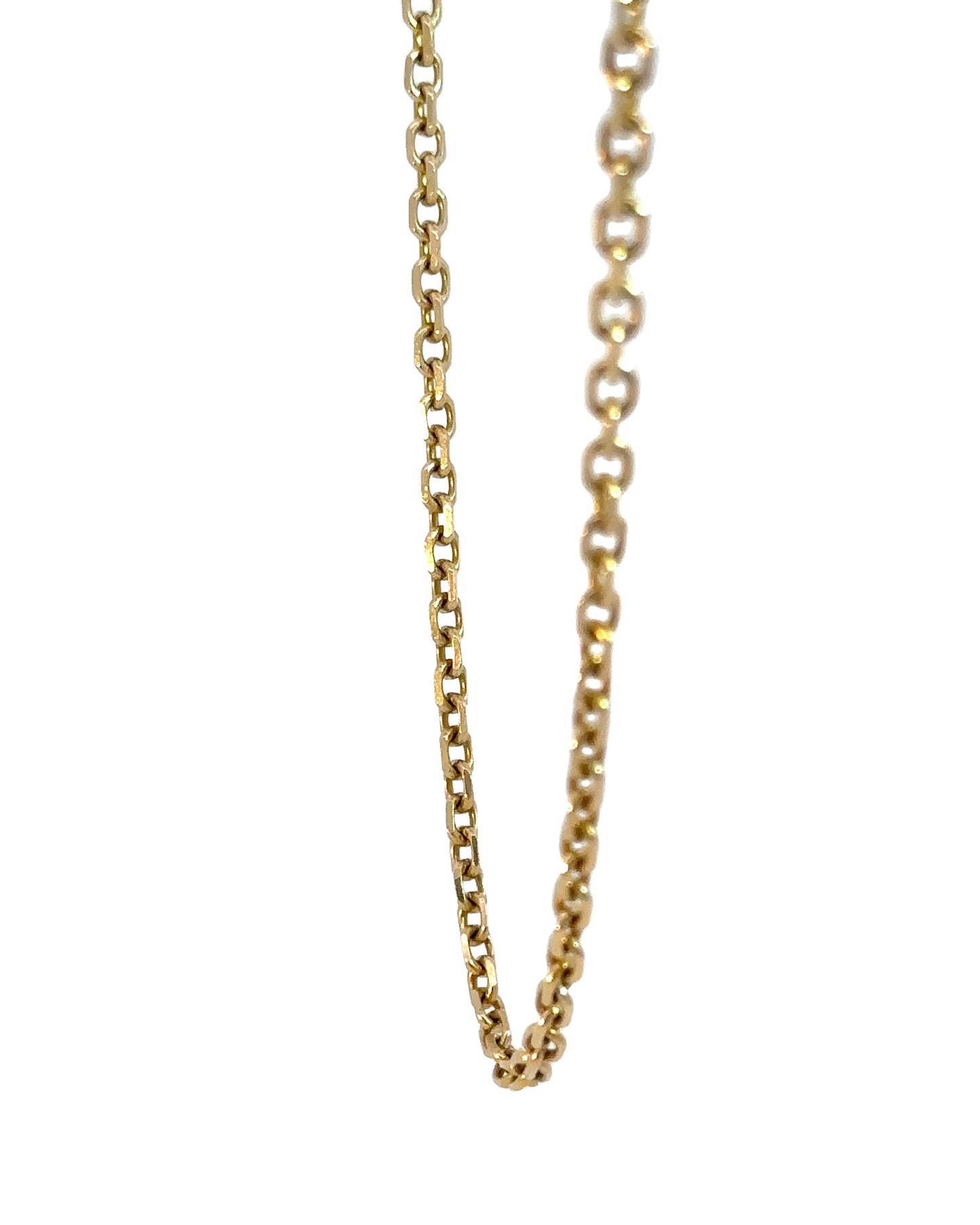 Vintage 14k Yellow Gold Rounded Biker Link Chain