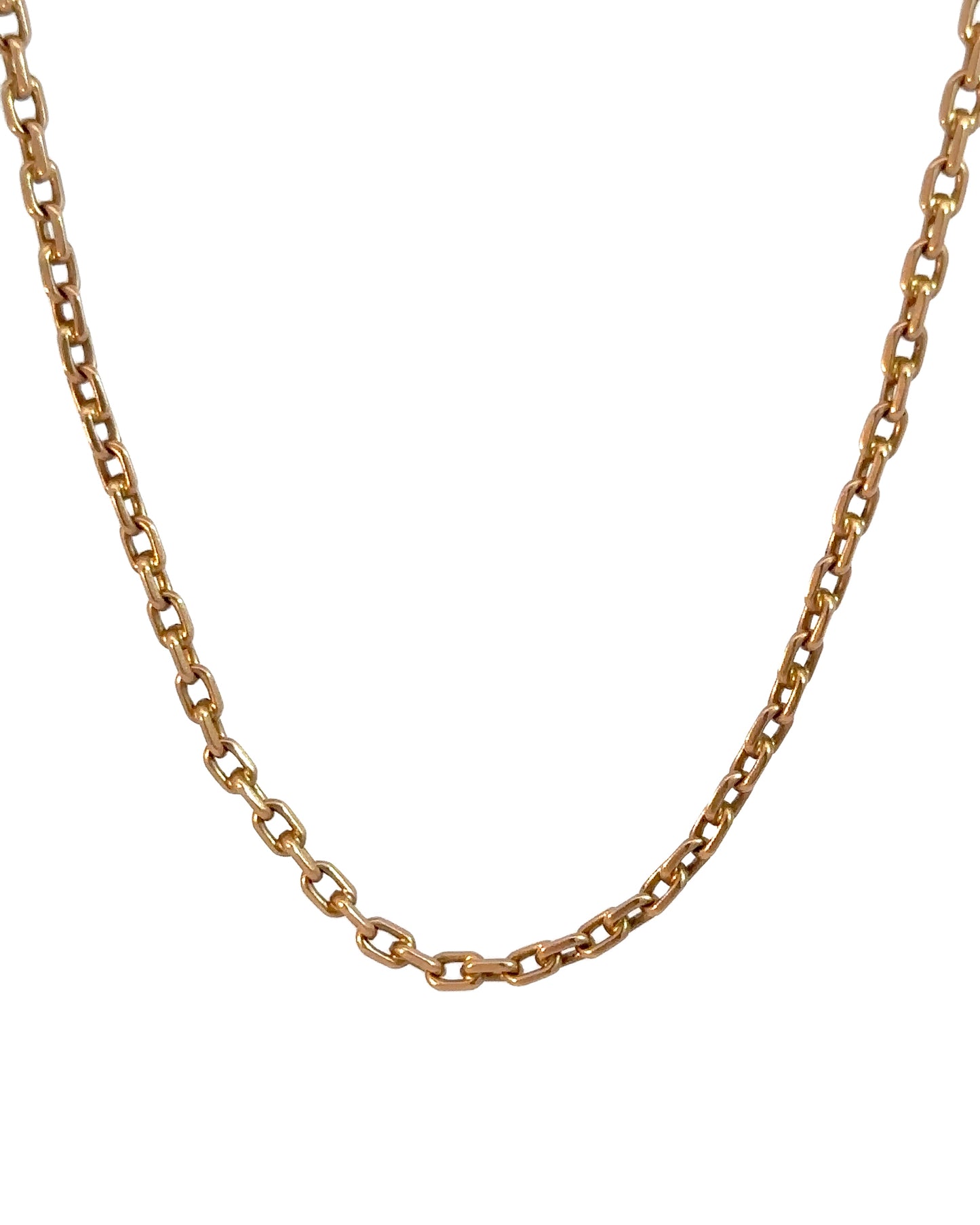 Vintage 14k Yellow Gold Rounded Biker Link Chain