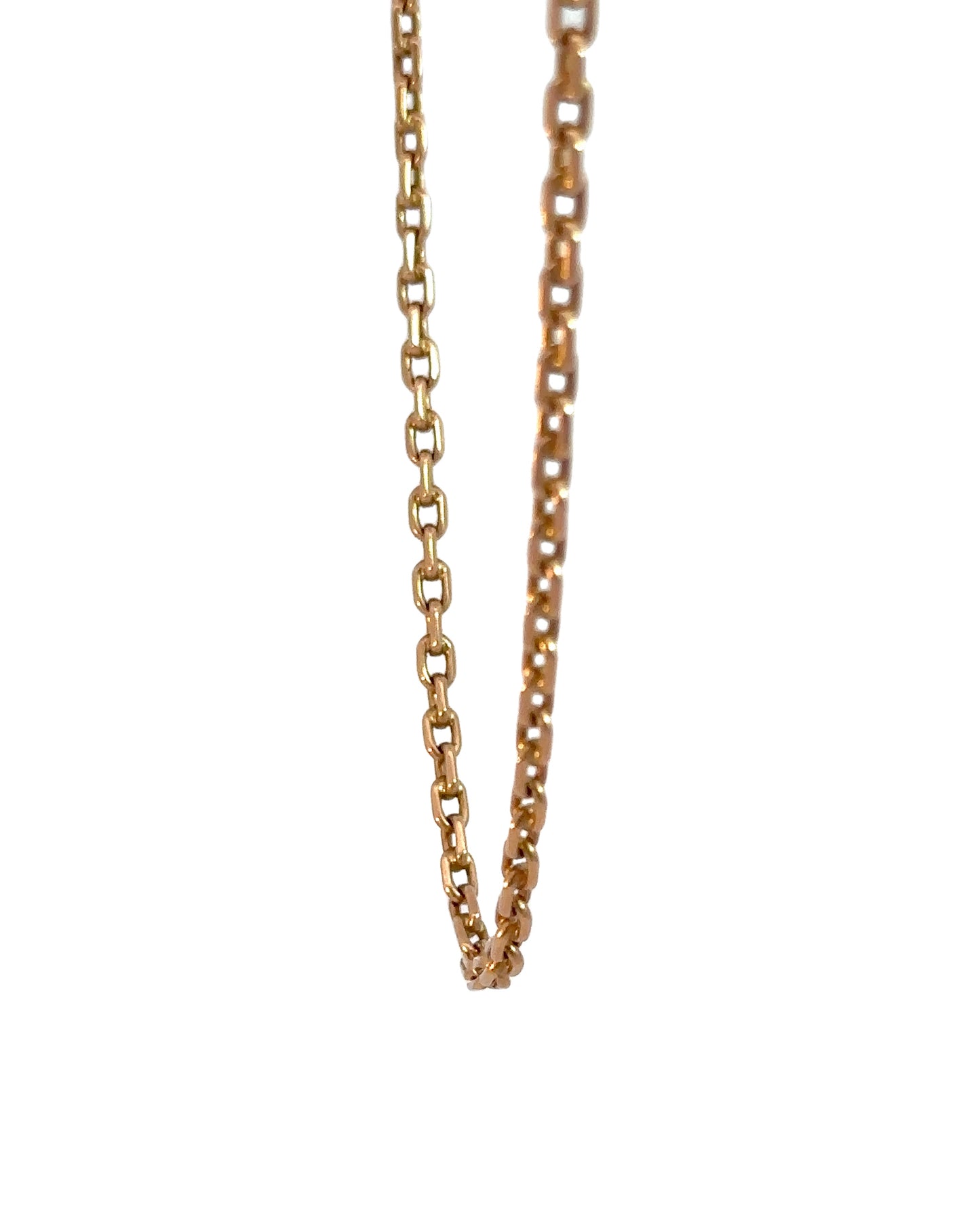 Vintage 14k Yellow Gold Rounded Biker Link Chain