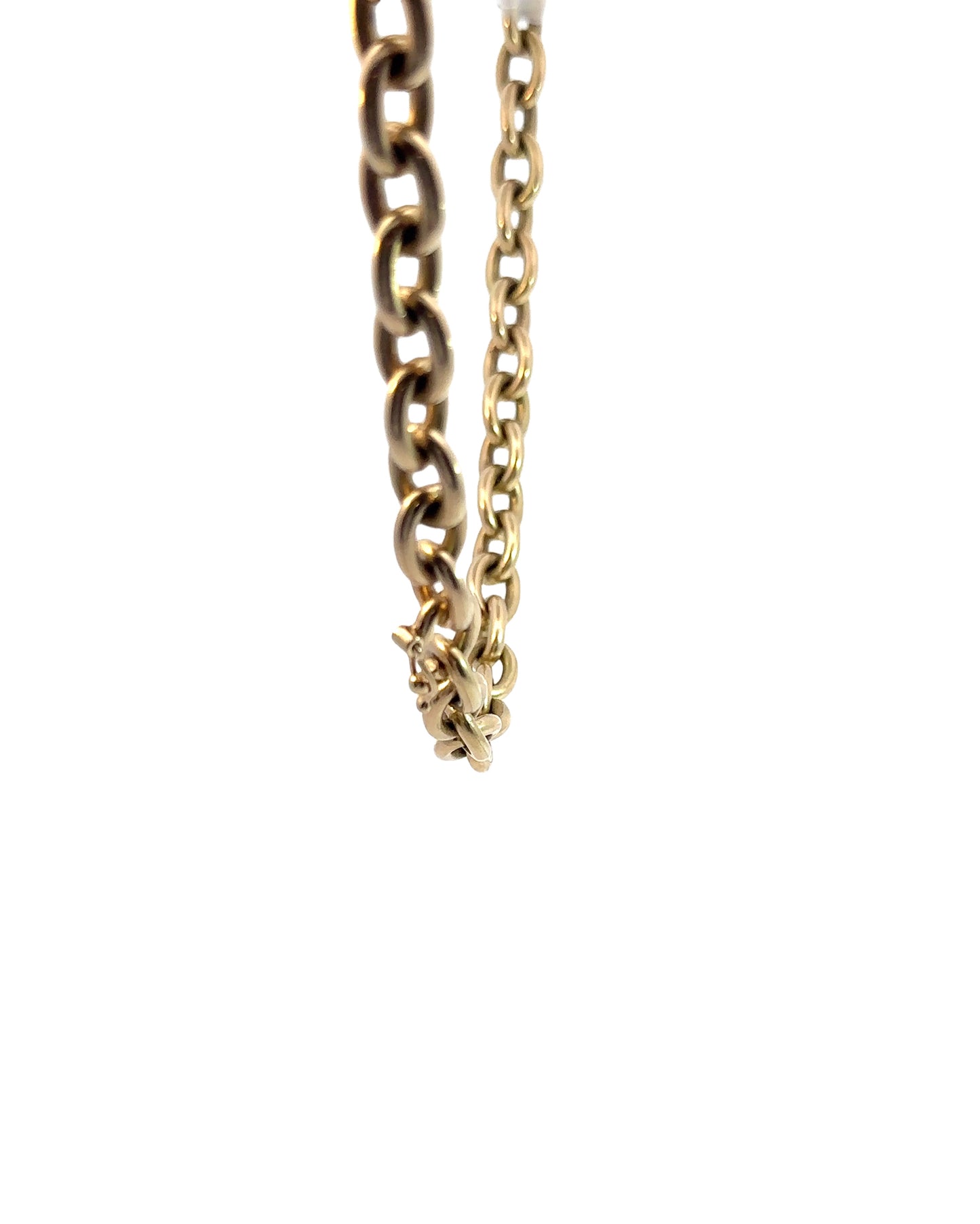 Vintage XL 14k Yellow Gold Solid Oval Link Chain