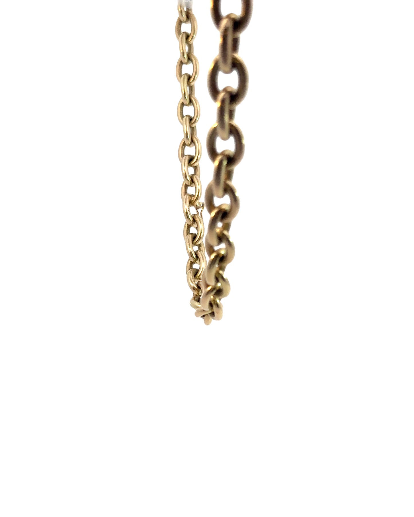 Vintage XL 14k Yellow Gold Solid Oval Link Chain