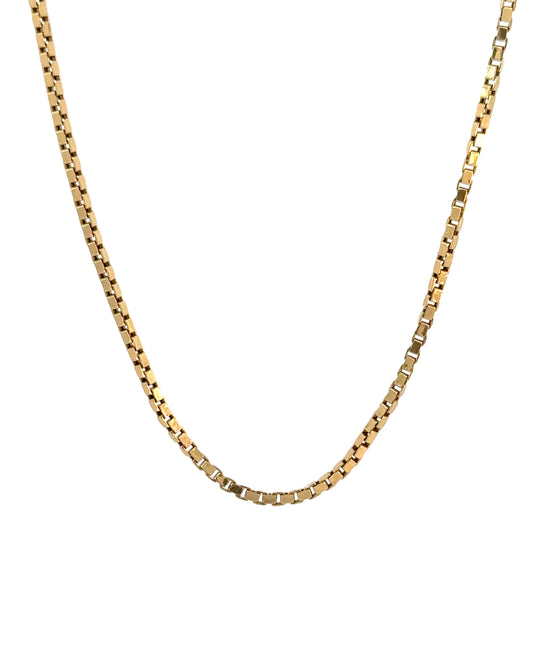 Vintage 18k Yellow Gold Chunky Box Chain