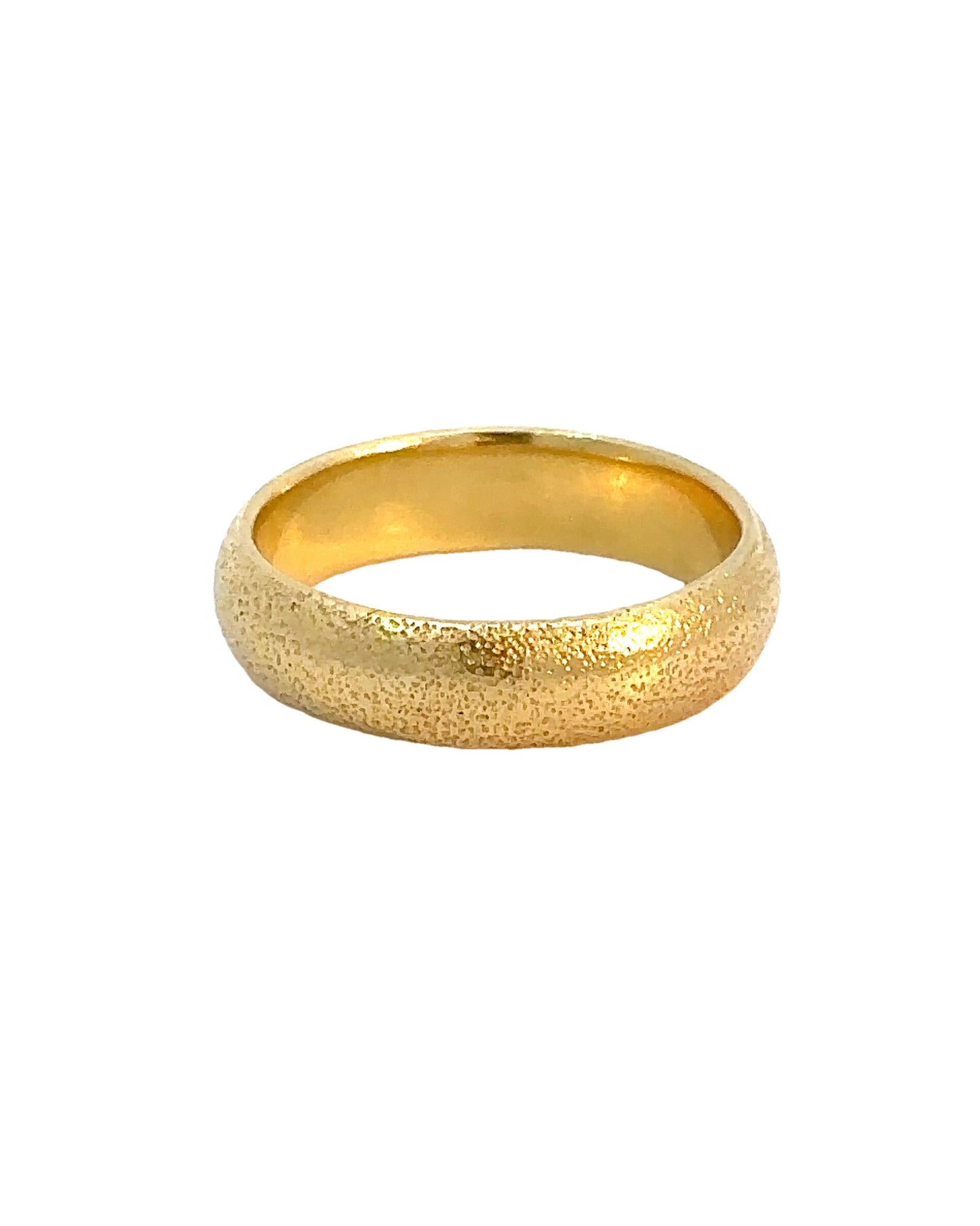 Vintage 18k Yellow Gold Textured Donut Band