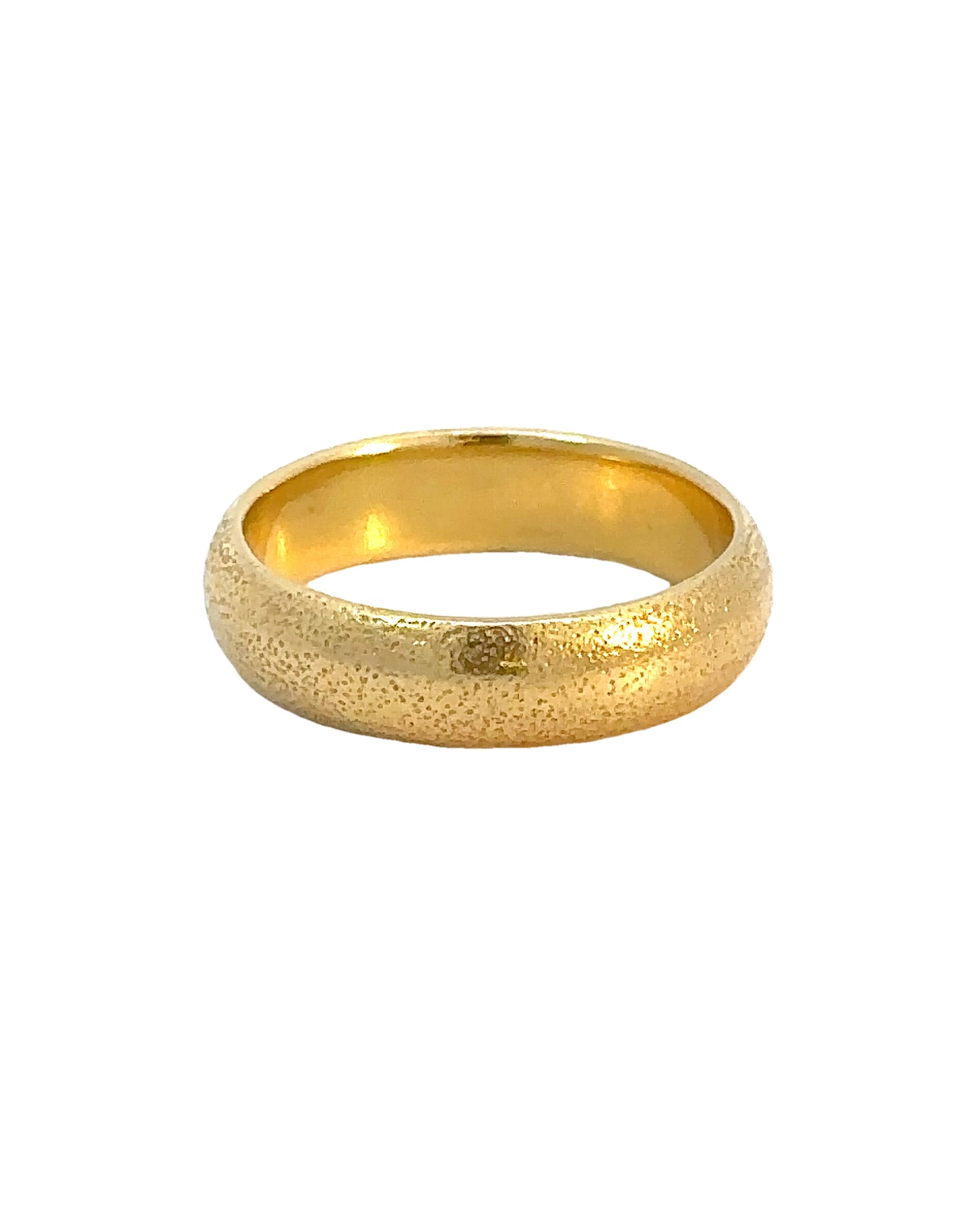 Vintage 18k Yellow Gold Textured Donut Band