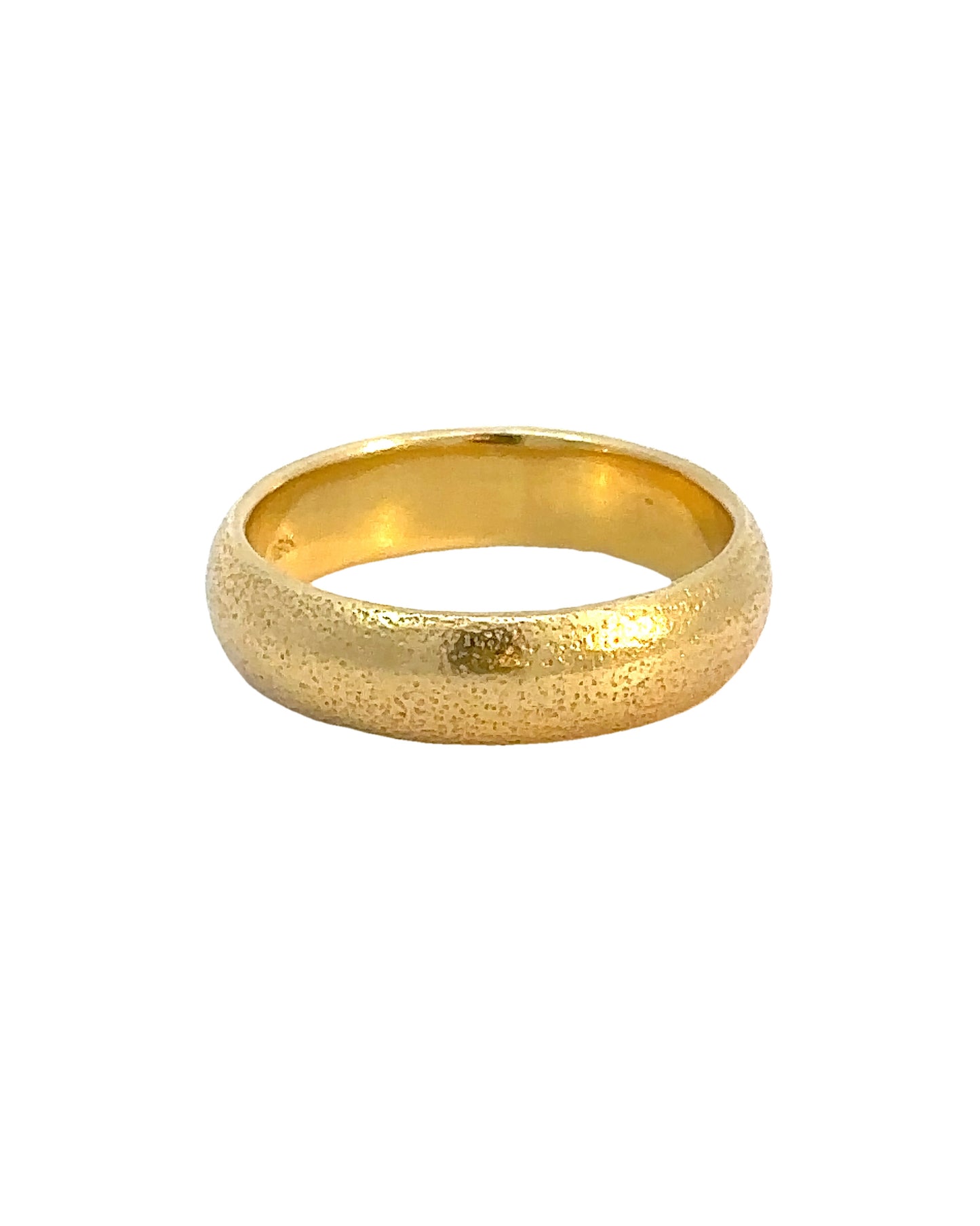 Vintage 18k Yellow Gold Textured Donut Band