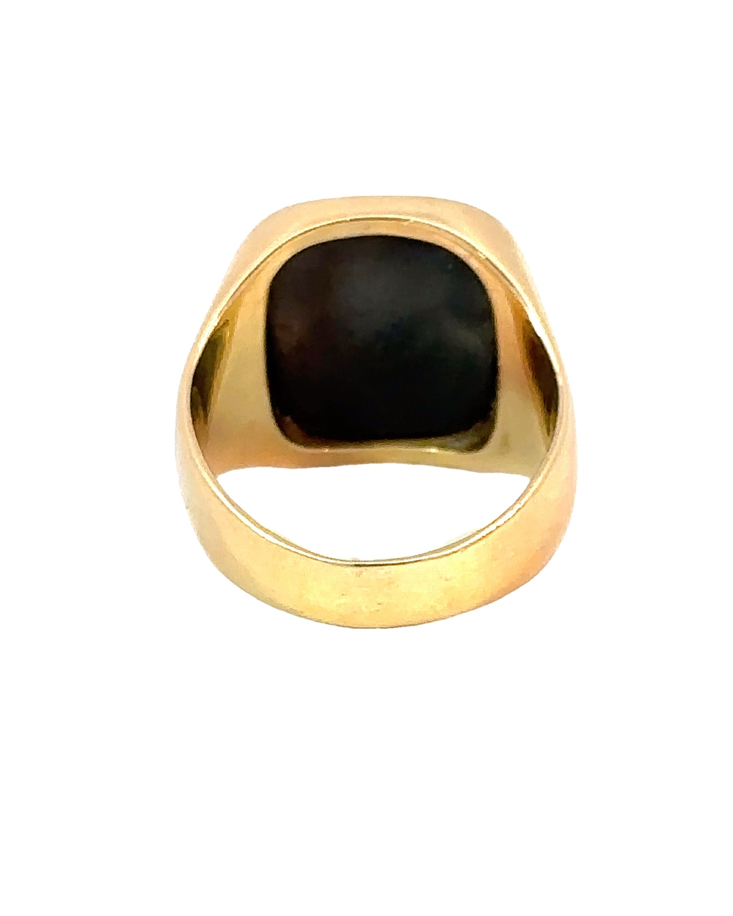 Antique 18k Yellow Gold Sardonyx Intaglio Crest Signet Ring