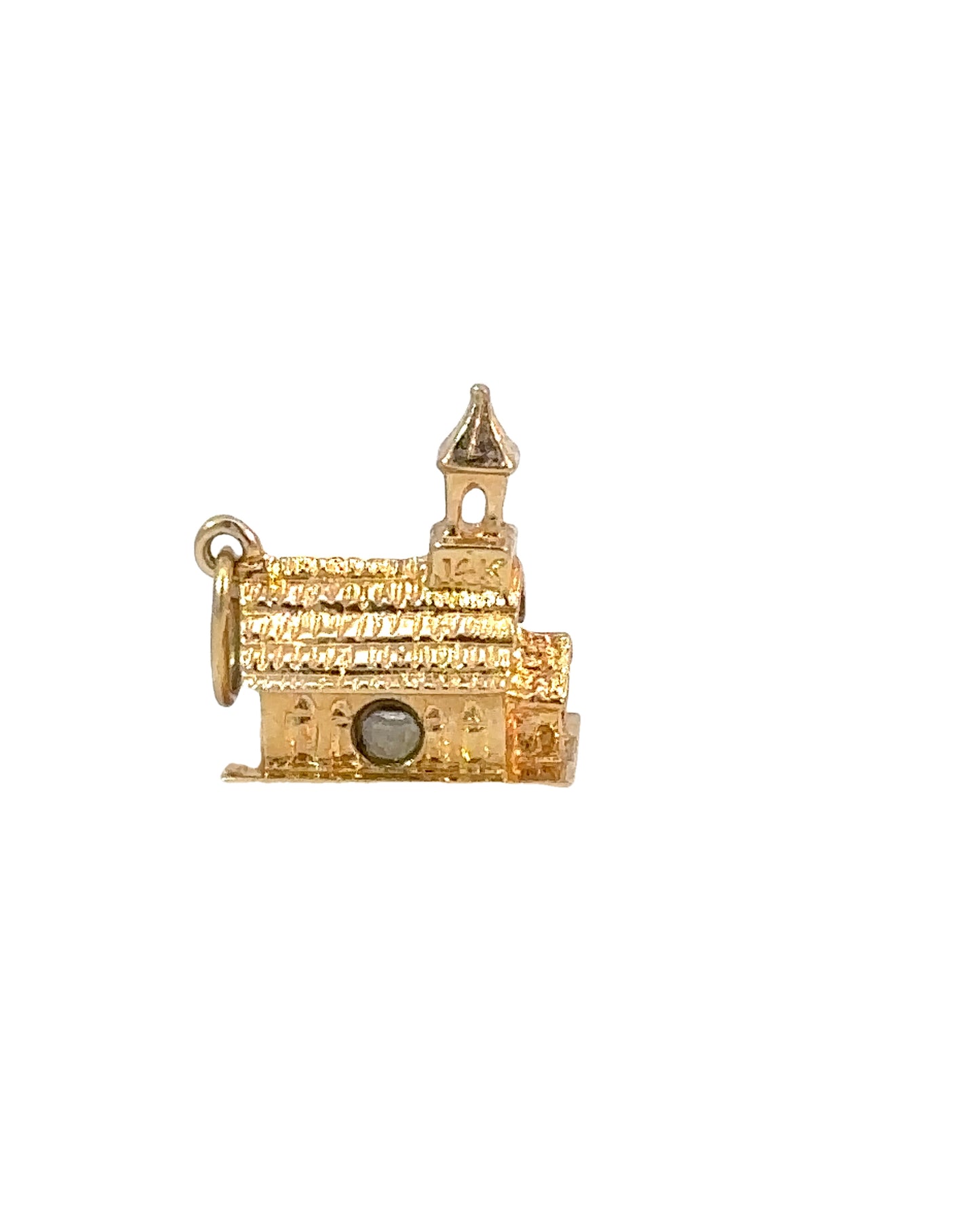 Vintage 14k Yellow Gold Stanhope Church Charm