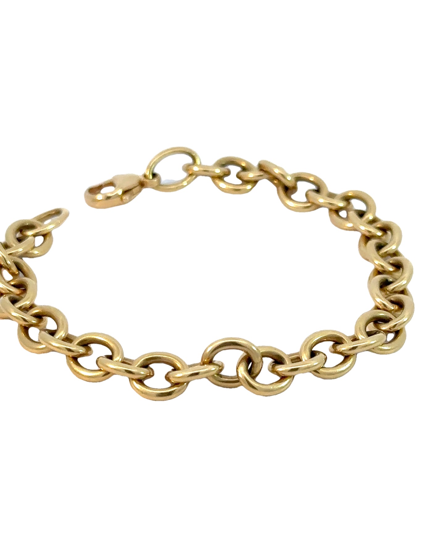 Vintage 18k Yellow Gold Oval Link Bracelet