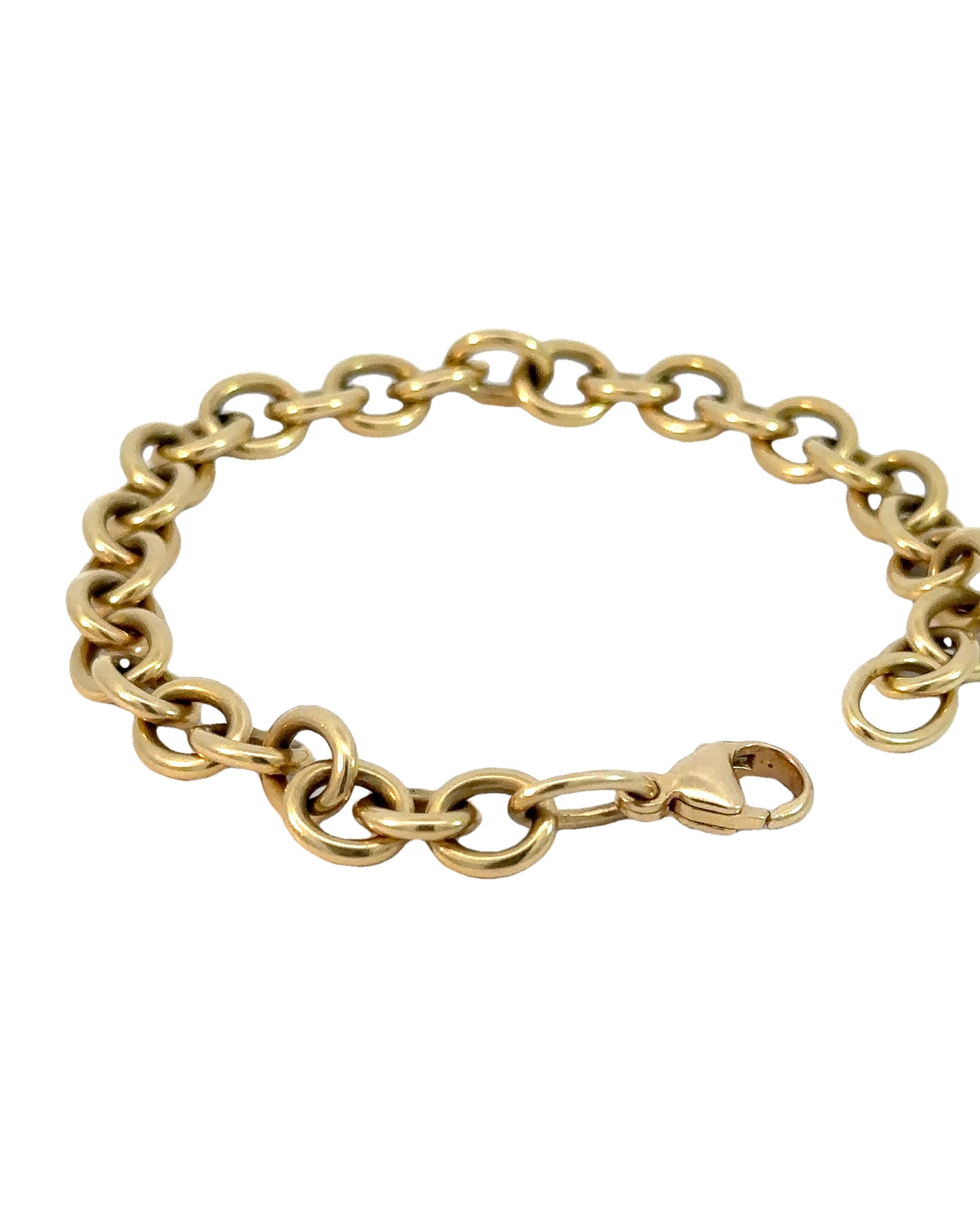 Vintage 18k Yellow Gold Oval Link Bracelet