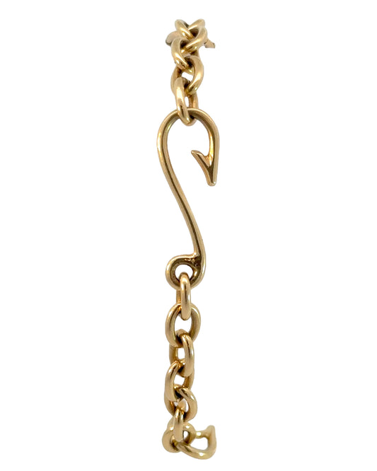 Estate 18k Fishhook Link Bracelet