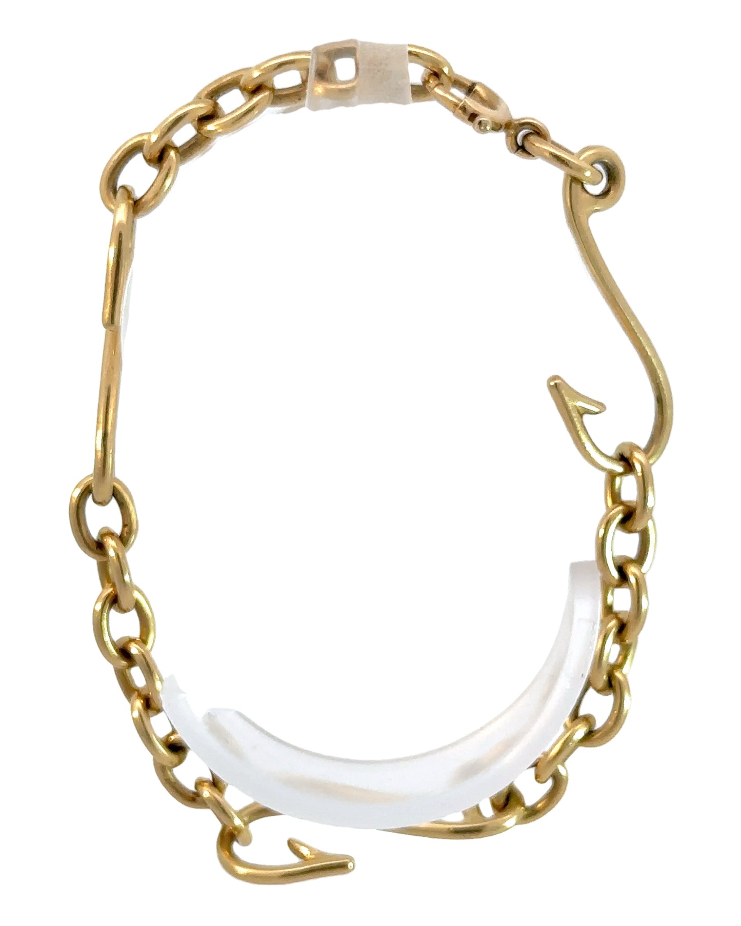 Estate 18k Fishhook Link Bracelet