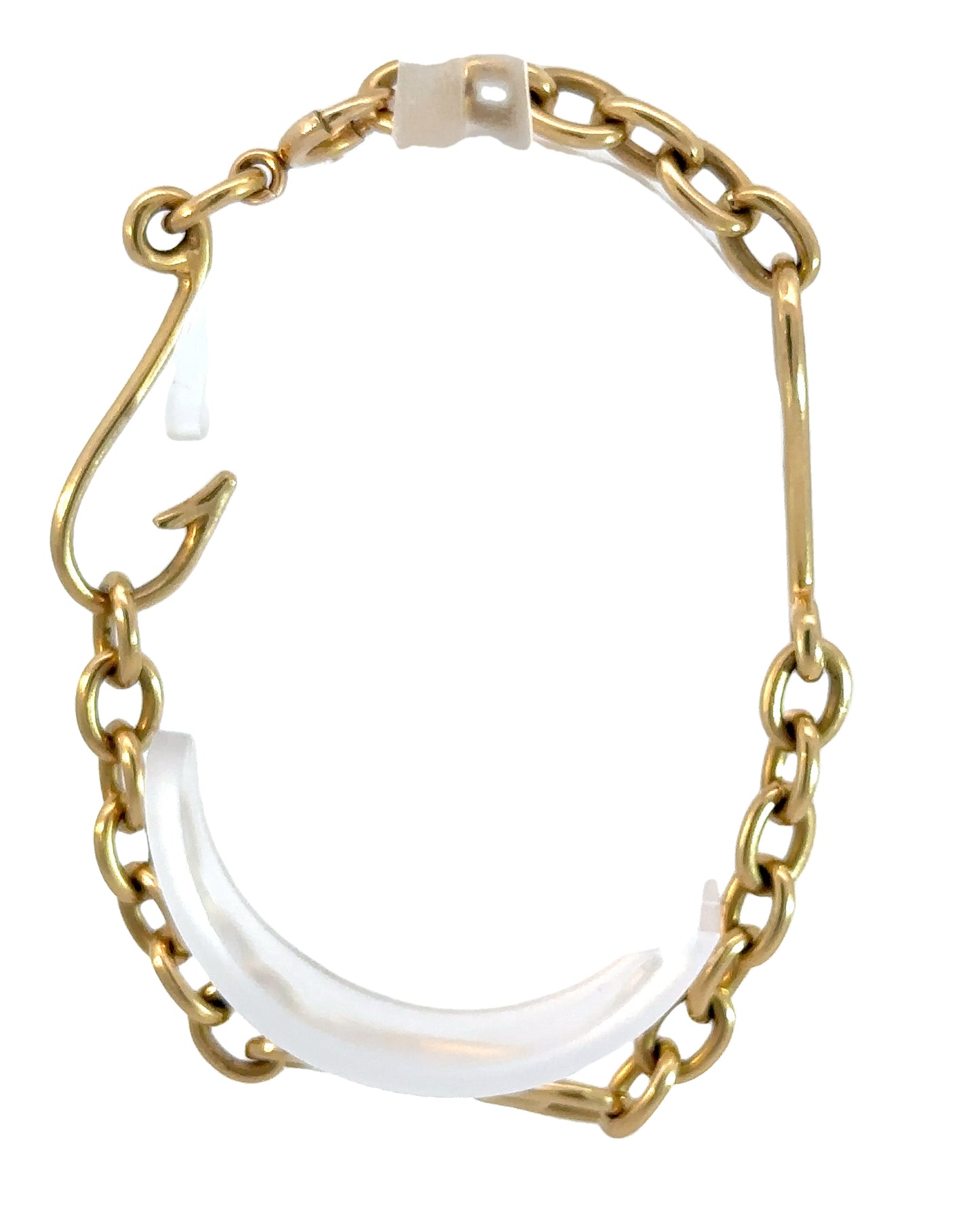 Estate 18k Fishhook Link Bracelet