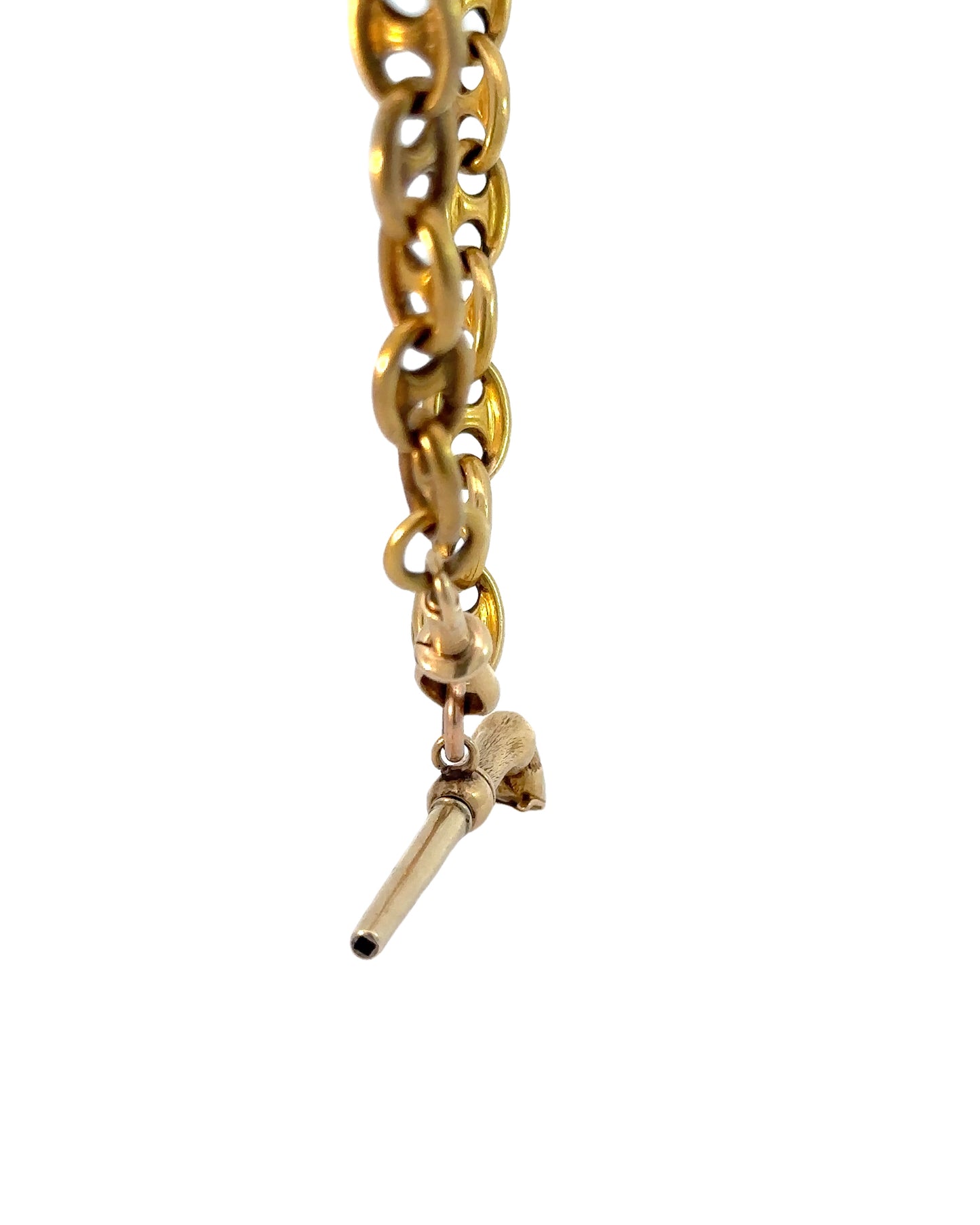 Antique 18k Yellow Gold Anchor Link Chain