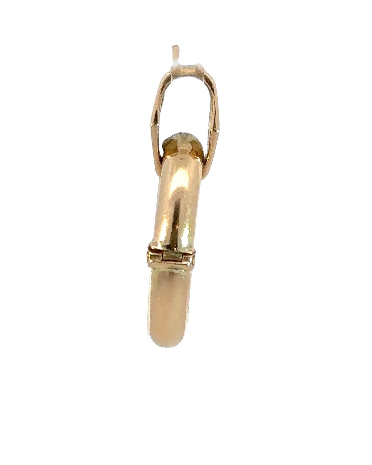 Vintage Large 18k Yellow Gold Clip Pendant