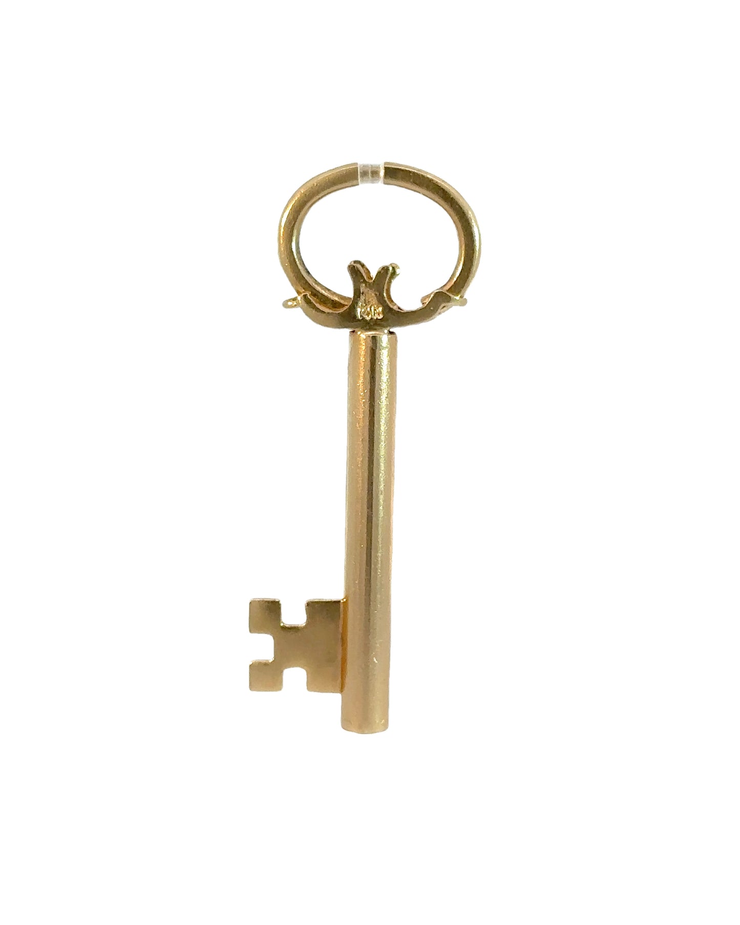 Vintage 14k Gold Key Charm Holder Pendant