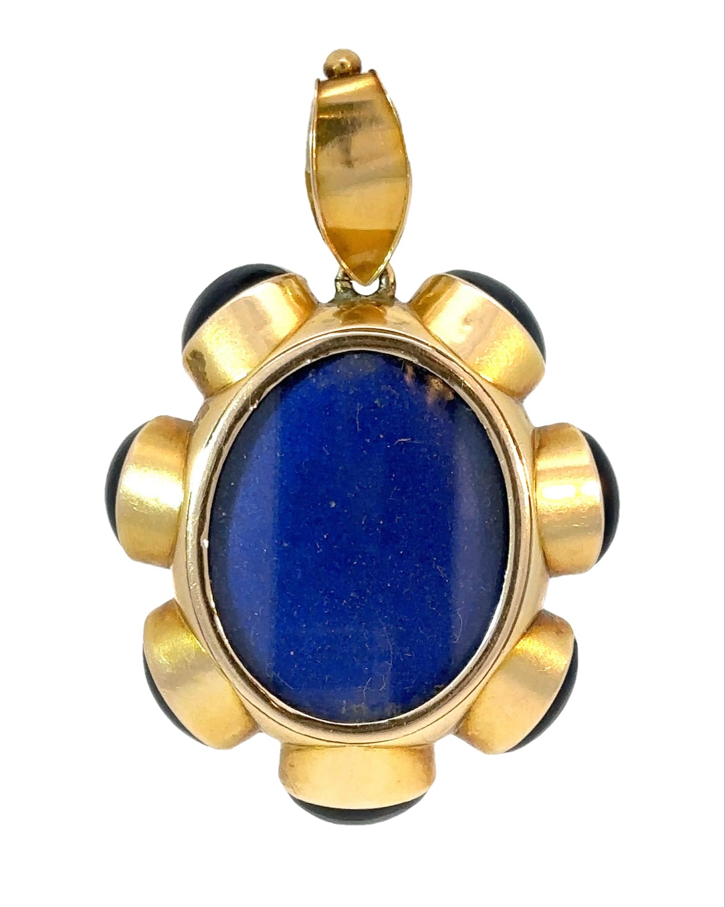 Antique Bull's Eye Agate 18k Gold Locket