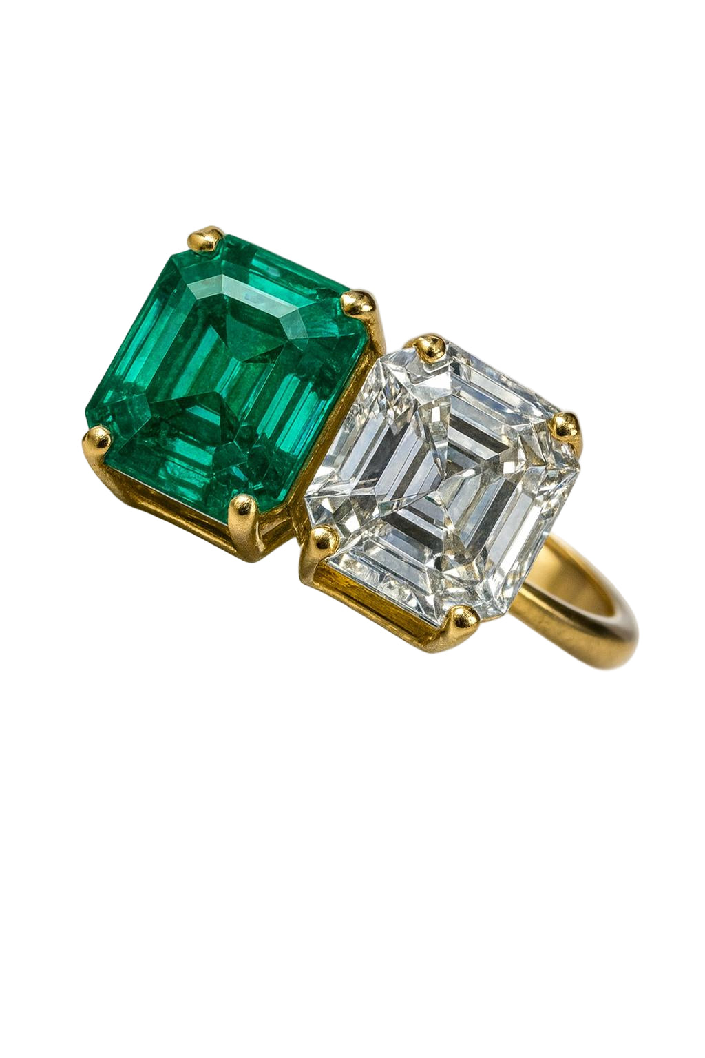 Cartier Emerald and Diamond Toi et Moi Ring