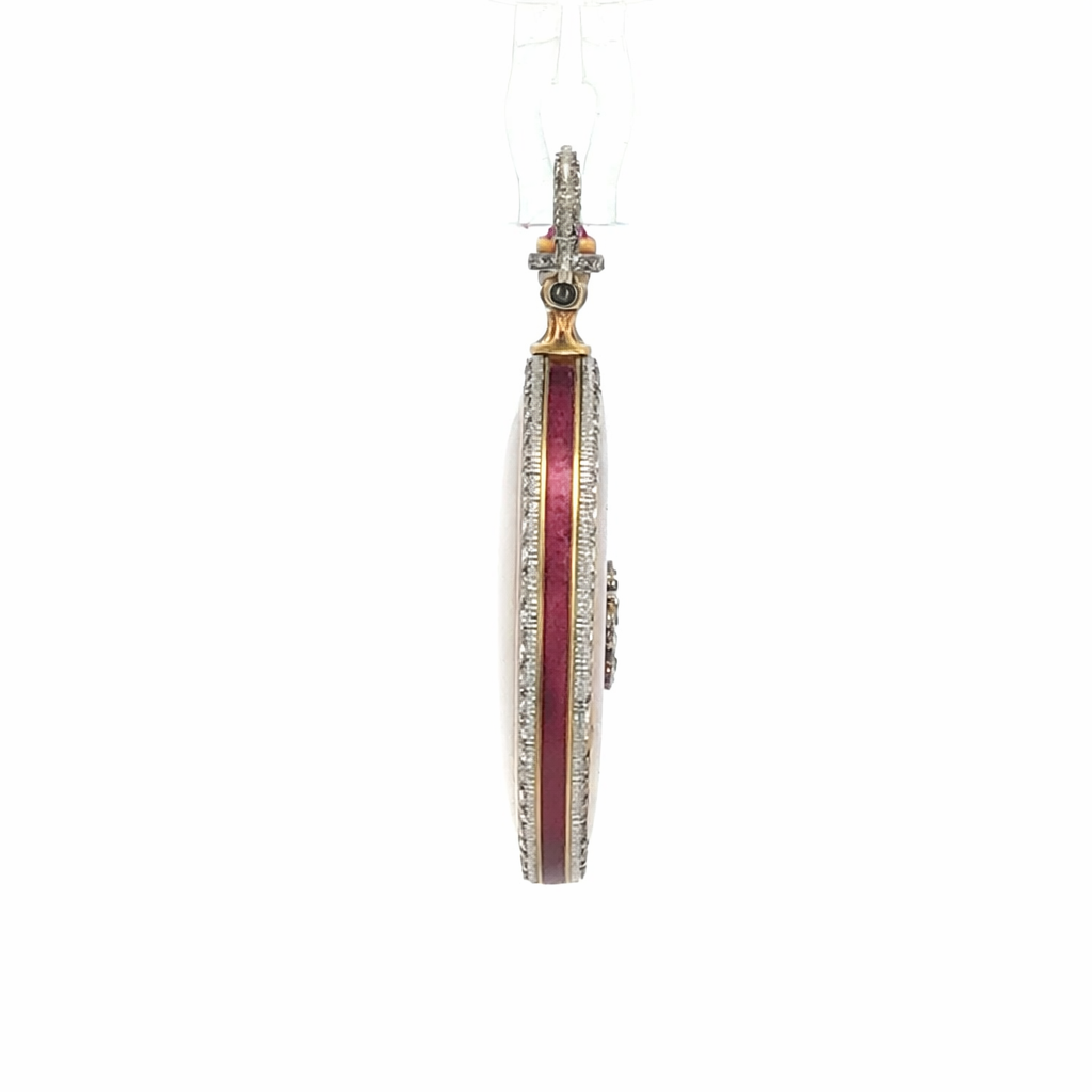 Chaumet Art Deco Enamel and Diamond Watch