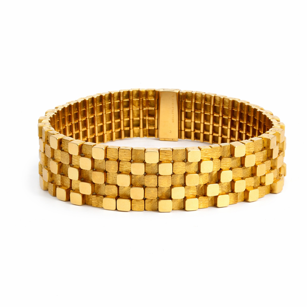 Vintage Mellerio Paris Abstract Brick Bracelet