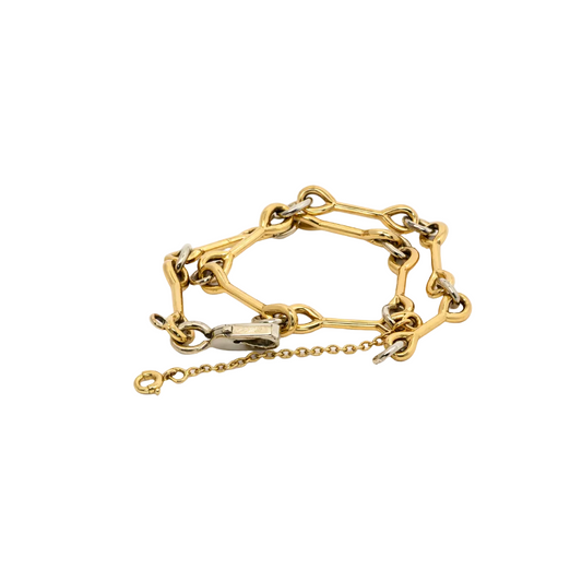 Vintage Cartier Two Tone Bone Link Bracelet