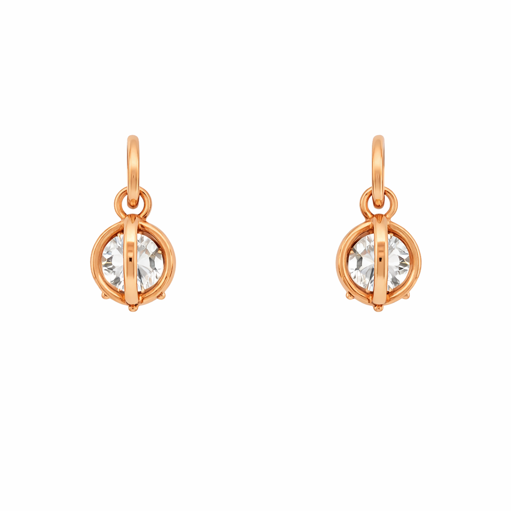 French Antique Dormeuse Old Mine Cut Diamond Earrings