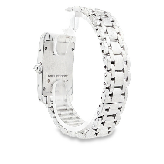 Cartier Tank Américaine 18k White Gold and Diamond Watch