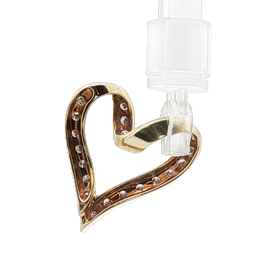 Vintage Open-Heart Diamond Pendant