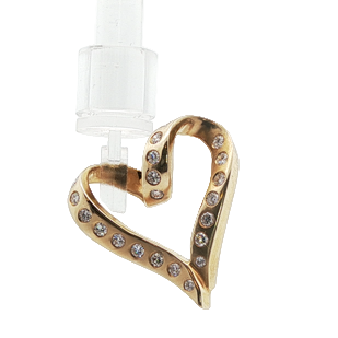 Vintage Open-Heart Diamond Pendant