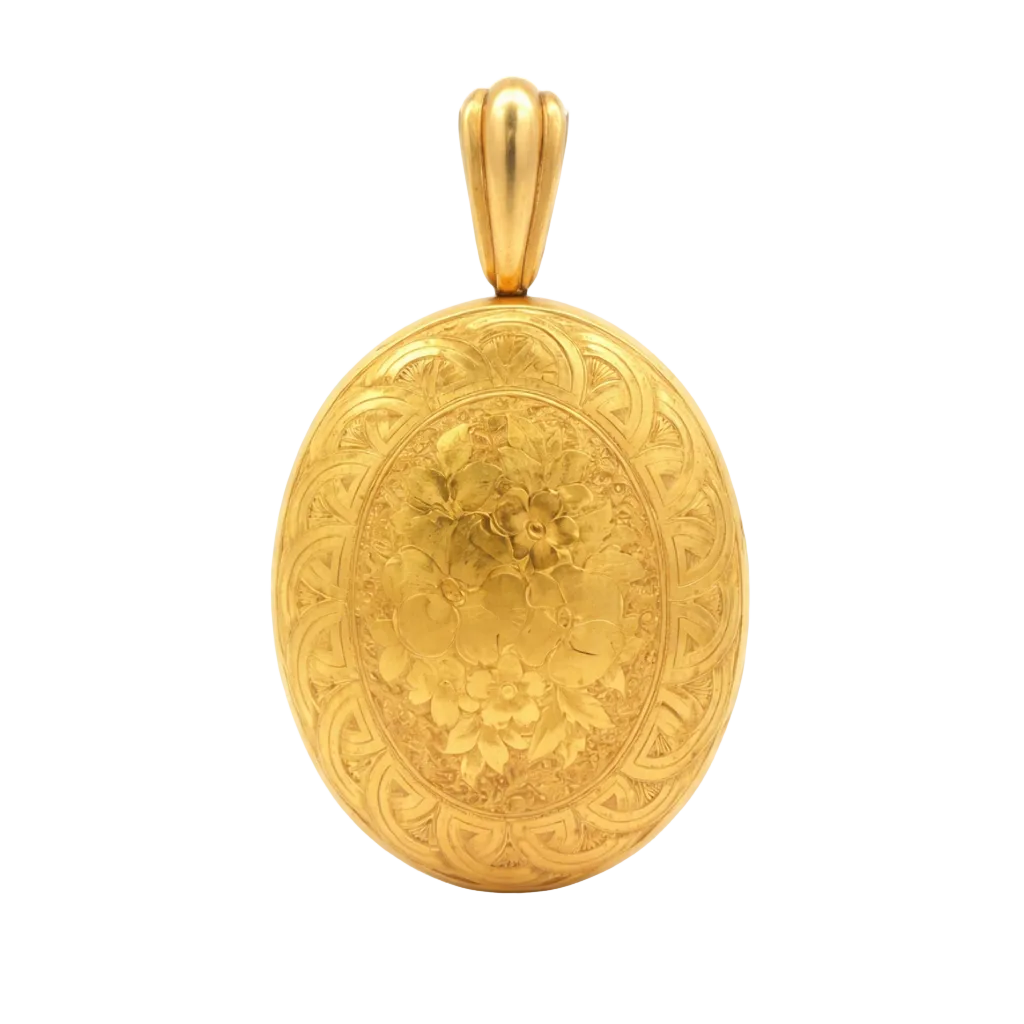Victorian Floral Engraved Locket