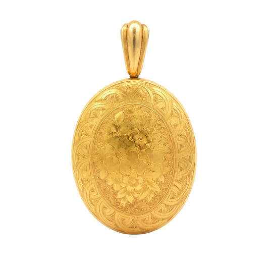 Victorian Floral Engraved Locket