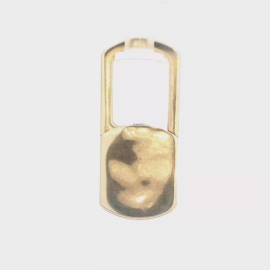 Vintage Heavy 18k Padlock Clip